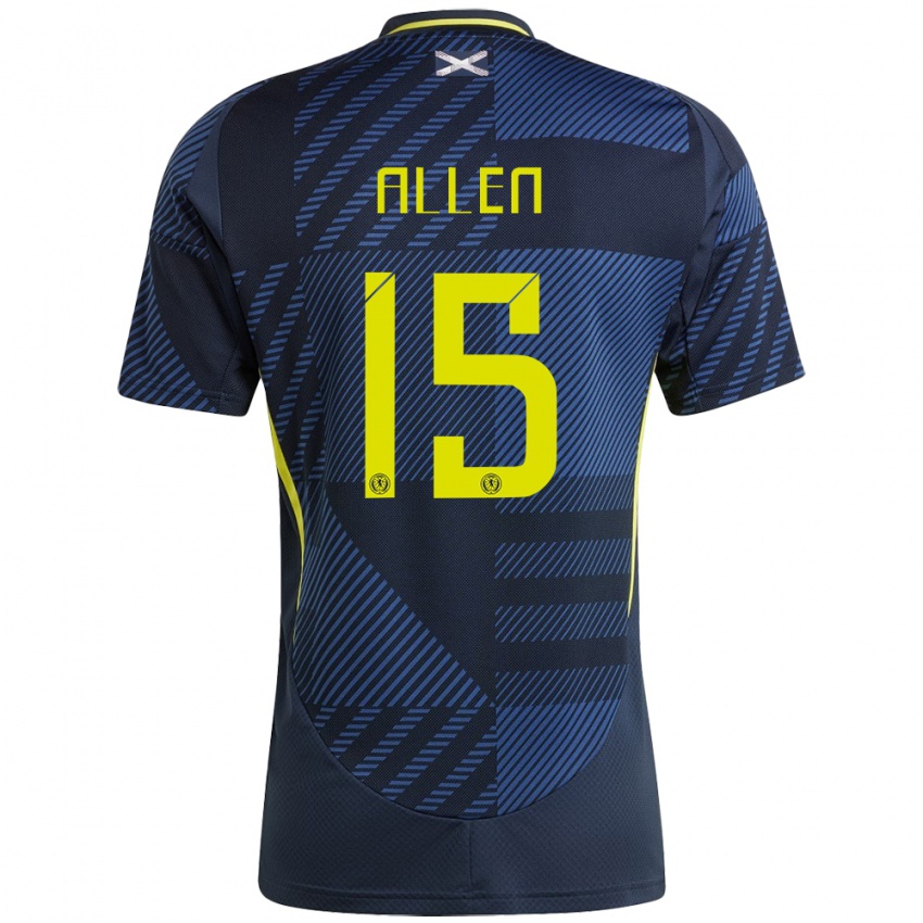 Niño Camiseta Escocia Greig Allen #15 Azul Oscuro 1ª Equipación 24-26 La Camisa México