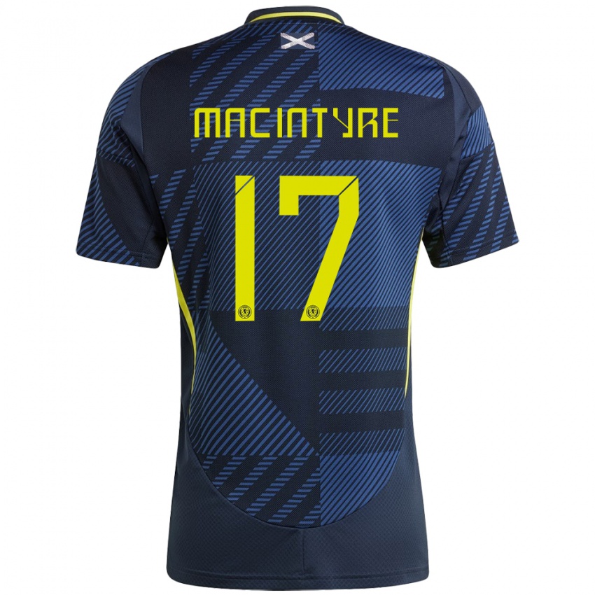 Niño Camiseta Escocia Jacob Macintyre #17 Azul Oscuro 1ª Equipación 24-26 La Camisa México