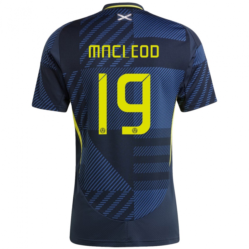 Niño Camiseta Escocia Rory Macleod #19 Azul Oscuro 1ª Equipación 24-26 La Camisa México