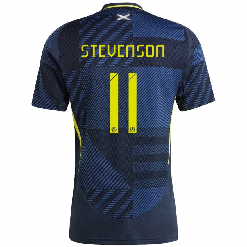 Niño Camiseta Escocia Gus Stevenson #11 Azul Oscuro 1ª Equipación 24-26 La Camisa México