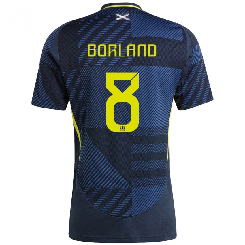 Niño Camiseta Escocia Aidan Borland #8 Azul Oscuro 1ª Equipación 24-26 La Camisa México