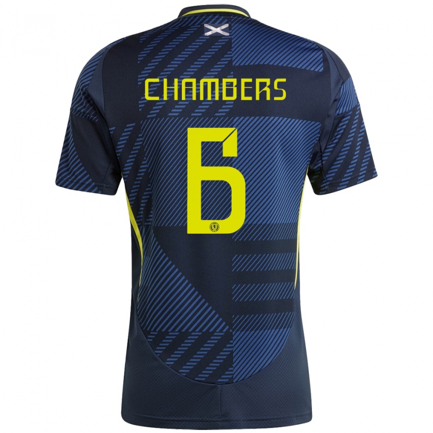 Niño Camiseta Escocia Sam Chambers #6 Azul Oscuro 1ª Equipación 24-26 La Camisa México