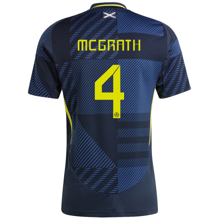 Niño Camiseta Escocia Joseph Mcgrath #4 Azul Oscuro 1ª Equipación 24-26 La Camisa México