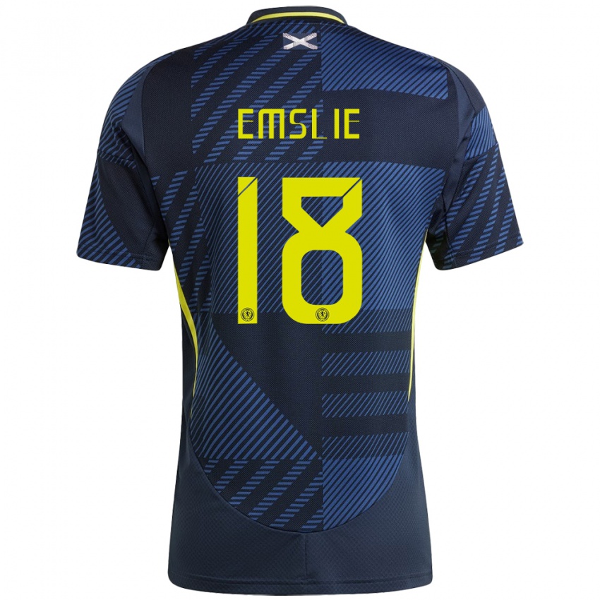 Niño Camiseta Escocia Claire Emslie #18 Azul Oscuro 1ª Equipación 24-26 La Camisa México