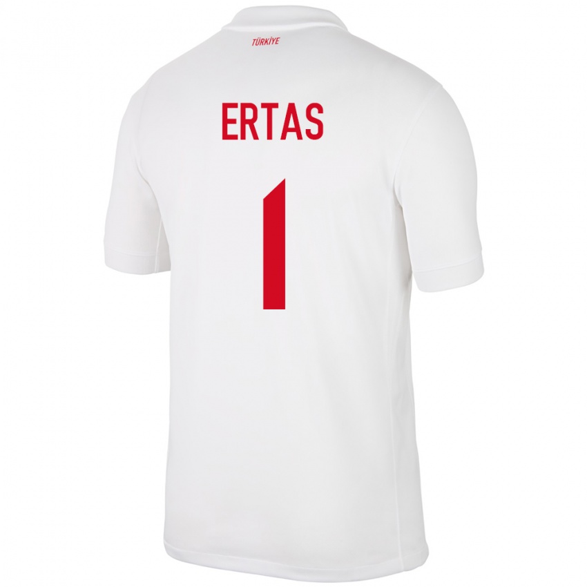 Niño Camiseta Turquía Deniz Ertaş #1 Blanco 1ª Equipación 24-26 La Camisa México