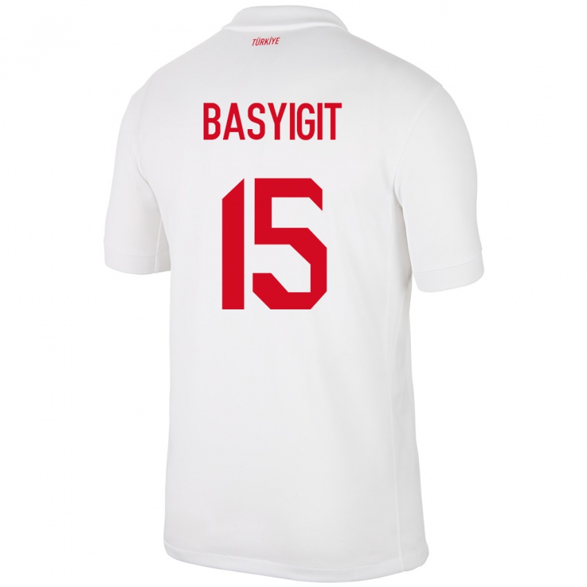 Niño Camiseta Turquía Emirhan Başyiğit #15 Blanco 1ª Equipación 24-26 La Camisa México