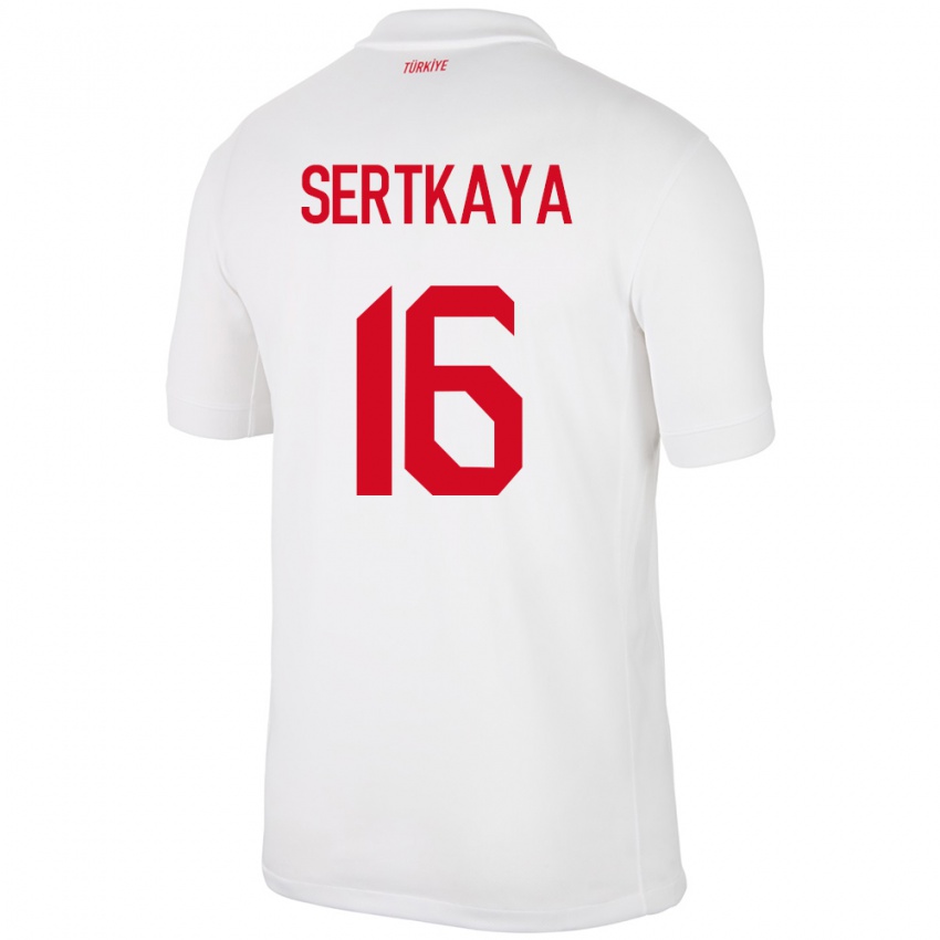 Niño Camiseta Turquía Yusuf Sertkaya #16 Blanco 1ª Equipación 24-26 La Camisa México