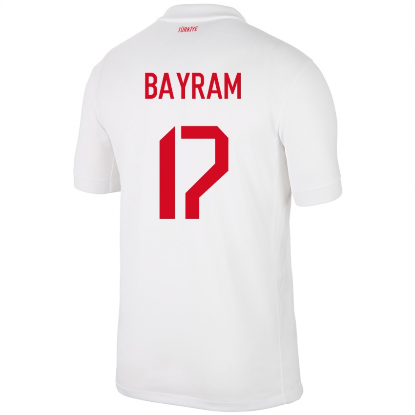 Niño Camiseta Turquía Abdurrahman Bayram #17 Blanco 1ª Equipación 24-26 La Camisa México