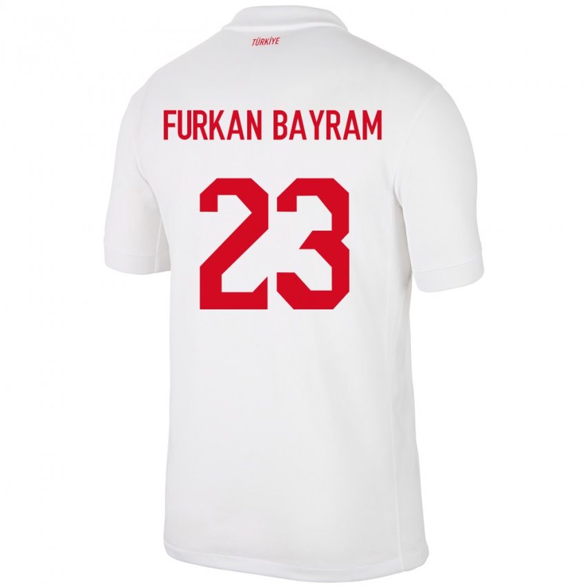 Niño Camiseta Turquía Mert Furkan Bayram #23 Blanco 1ª Equipación 24-26 La Camisa México