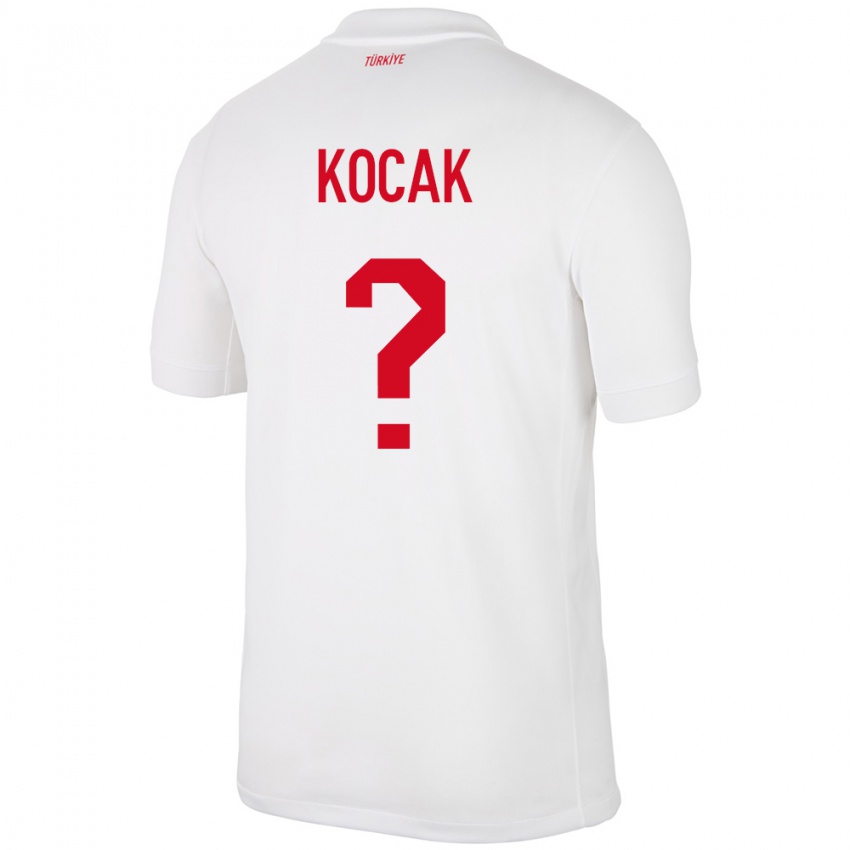 Niño Camiseta Turquía Furkan Koçak #0 Blanco 1ª Equipación 24-26 La Camisa México