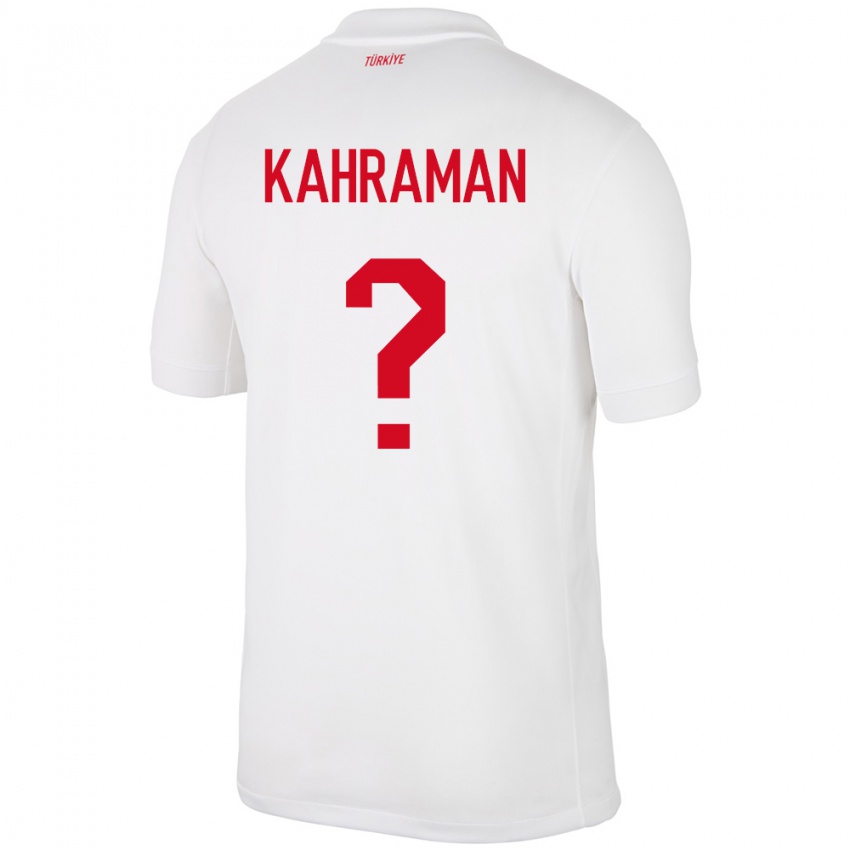 Niño Camiseta Turquía Osman Kahraman #0 Blanco 1ª Equipación 24-26 La Camisa México