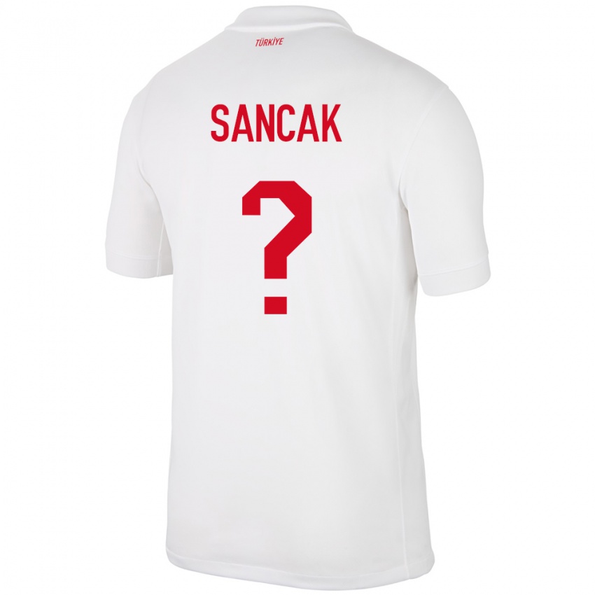 Niño Camiseta Turquía Tolga Sancak #0 Blanco 1ª Equipación 24-26 La Camisa México