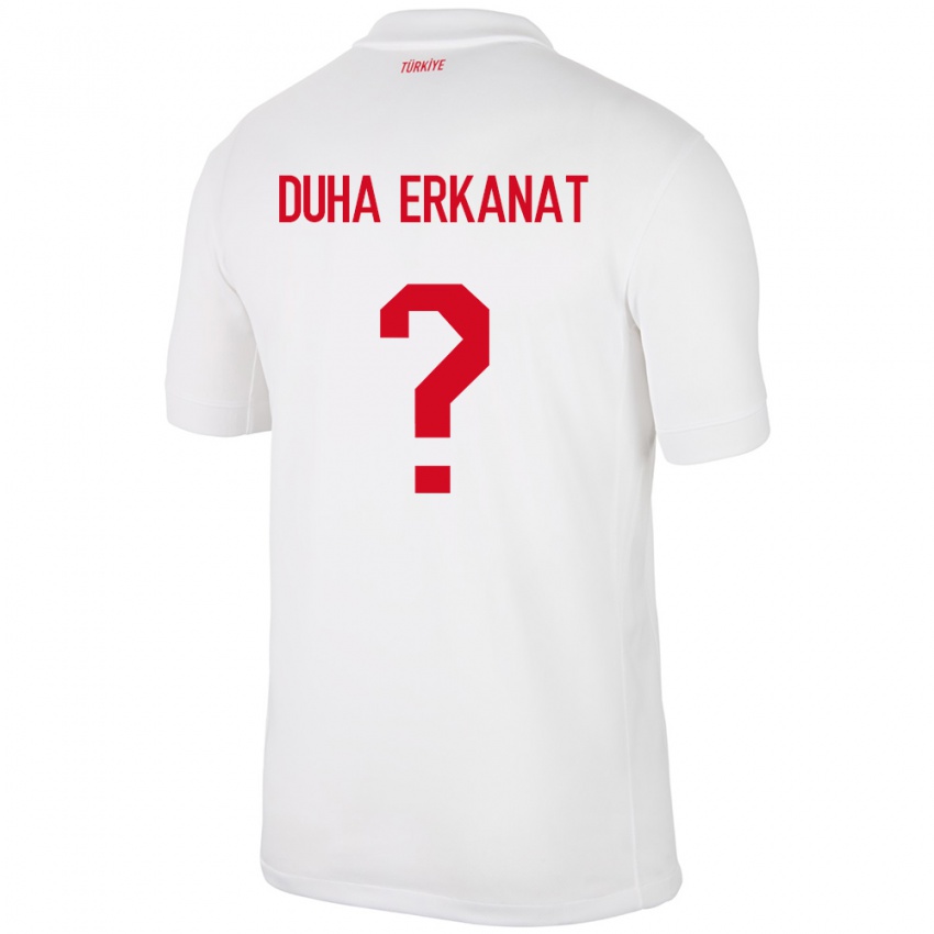 Niño Camiseta Turquía Ahmet Duha Erkanat #0 Blanco 1ª Equipación 24-26 La Camisa México