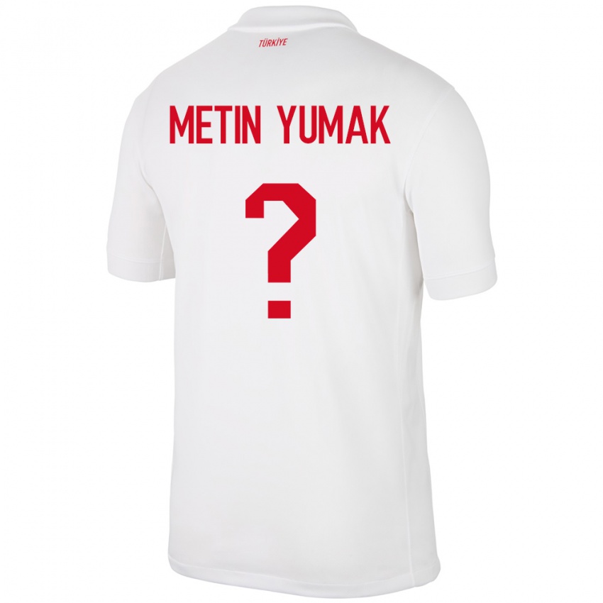 Niño Camiseta Turquía Yiğit Metin Yumak #0 Blanco 1ª Equipación 24-26 La Camisa México