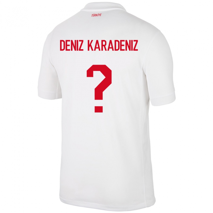 Niño Camiseta Turquía Mustafa Deniz Karadeniz #0 Blanco 1ª Equipación 24-26 La Camisa México