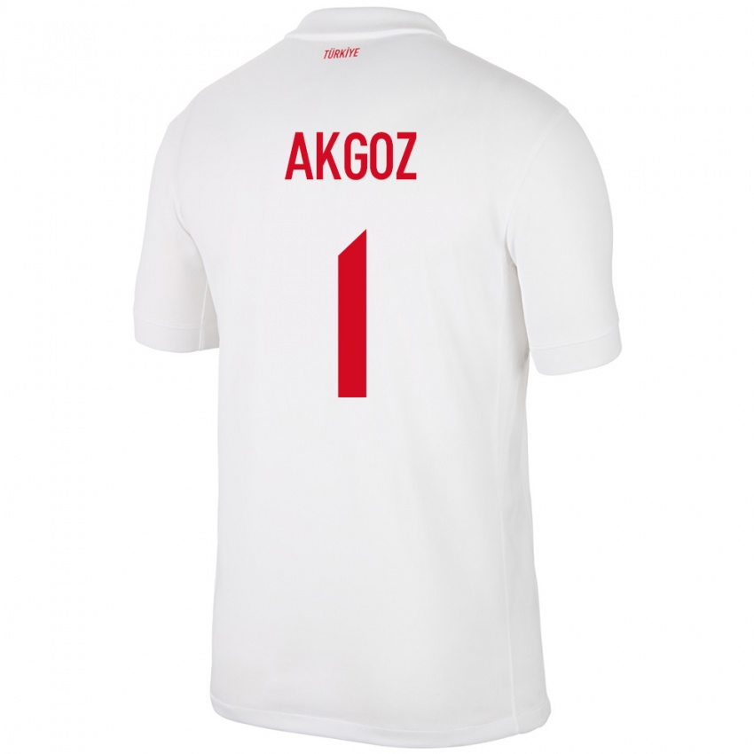 Niño Camiseta Turquía Selda Akgöz #1 Blanco 1ª Equipación 24-26 La Camisa México