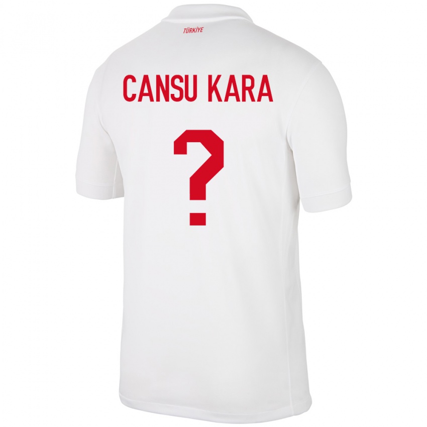 Niño Camiseta Turquía İlayda Cansu Kara #0 Blanco 1ª Equipación 24-26 La Camisa México