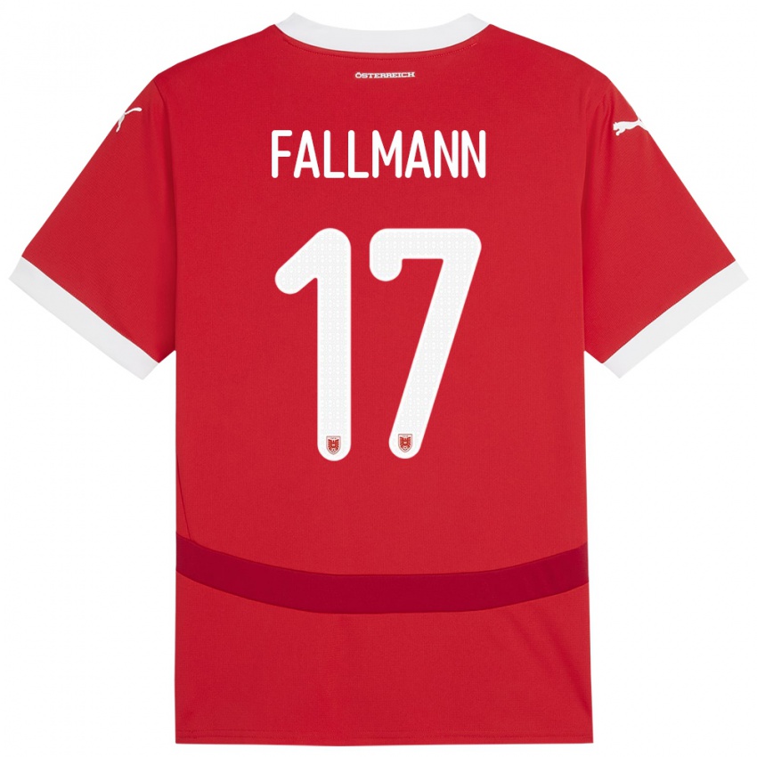 Niño Camiseta Austria Pascal Fallmann #17 Rojo 1ª Equipación 24-26 La Camisa México