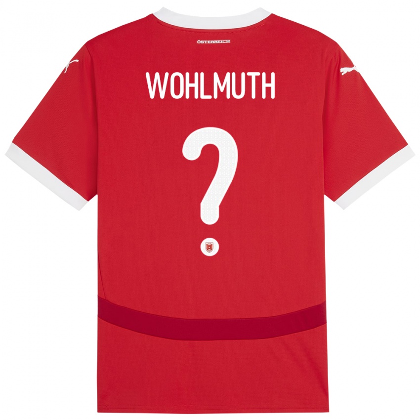 Niño Camiseta Austria Fabian Wohlmuth #0 Rojo 1ª Equipación 24-26 La Camisa México