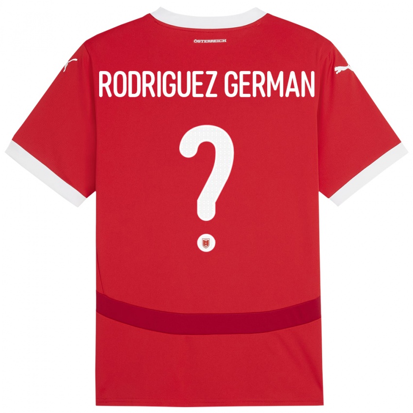 Niño Camiseta Austria Ryan Rodriguez German #0 Rojo 1ª Equipación 24-26 La Camisa México