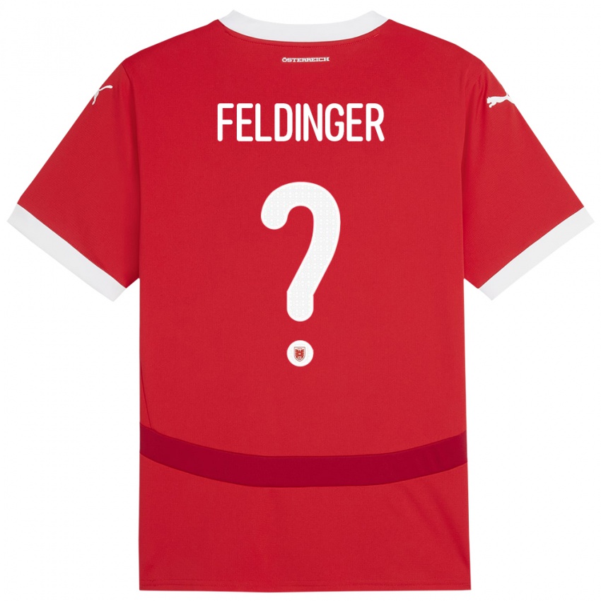 Niño Camiseta Austria Rafael Feldinger #0 Rojo 1ª Equipación 24-26 La Camisa México