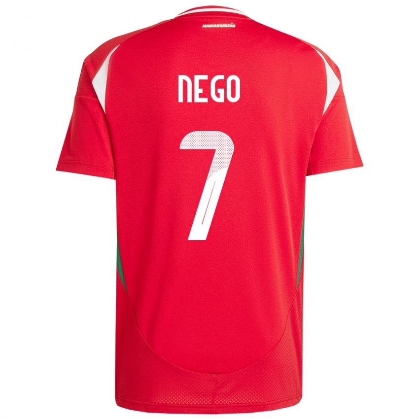 Niño Camiseta Hungría Loïc Nego #7 Rojo 1ª Equipación 24-26 La Camisa México