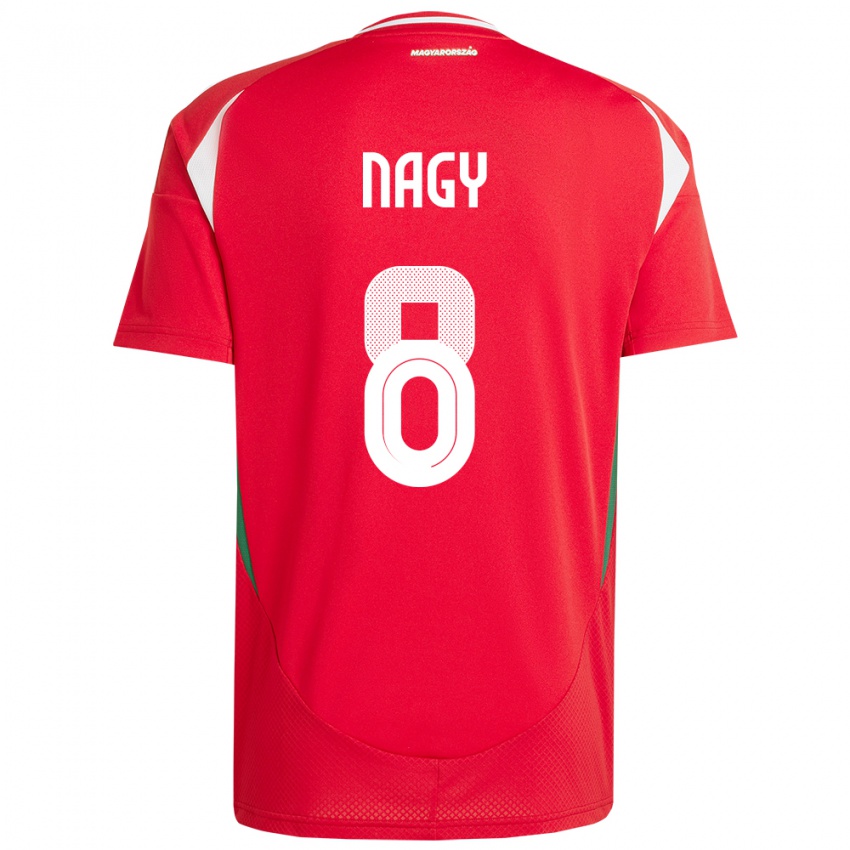 Niño Camiseta Hungría Ádám Nagy #8 Rojo 1ª Equipación 24-26 La Camisa México