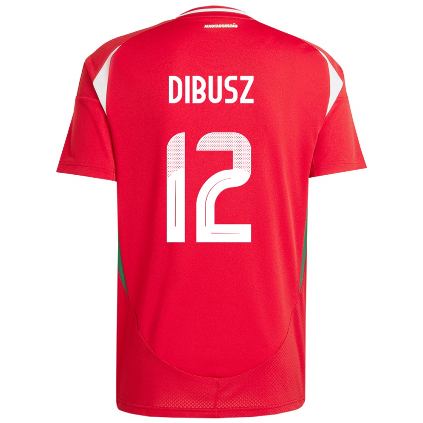 Niño Camiseta Hungría Dénes Dibusz #12 Rojo 1ª Equipación 24-26 La Camisa México