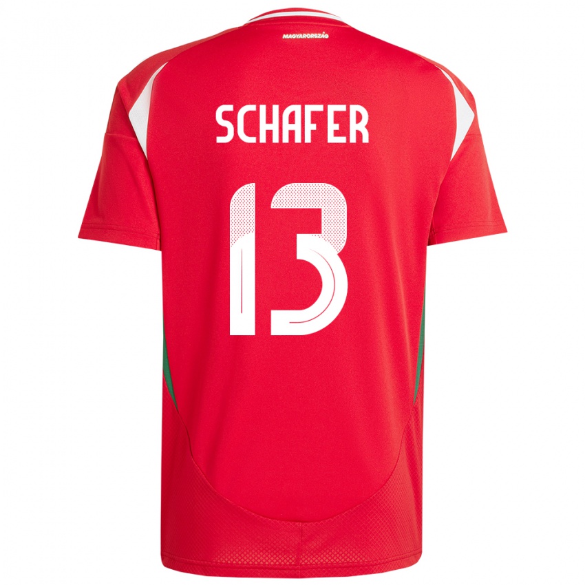 Niño Camiseta Hungría András Schäfer #13 Rojo 1ª Equipación 24-26 La Camisa México