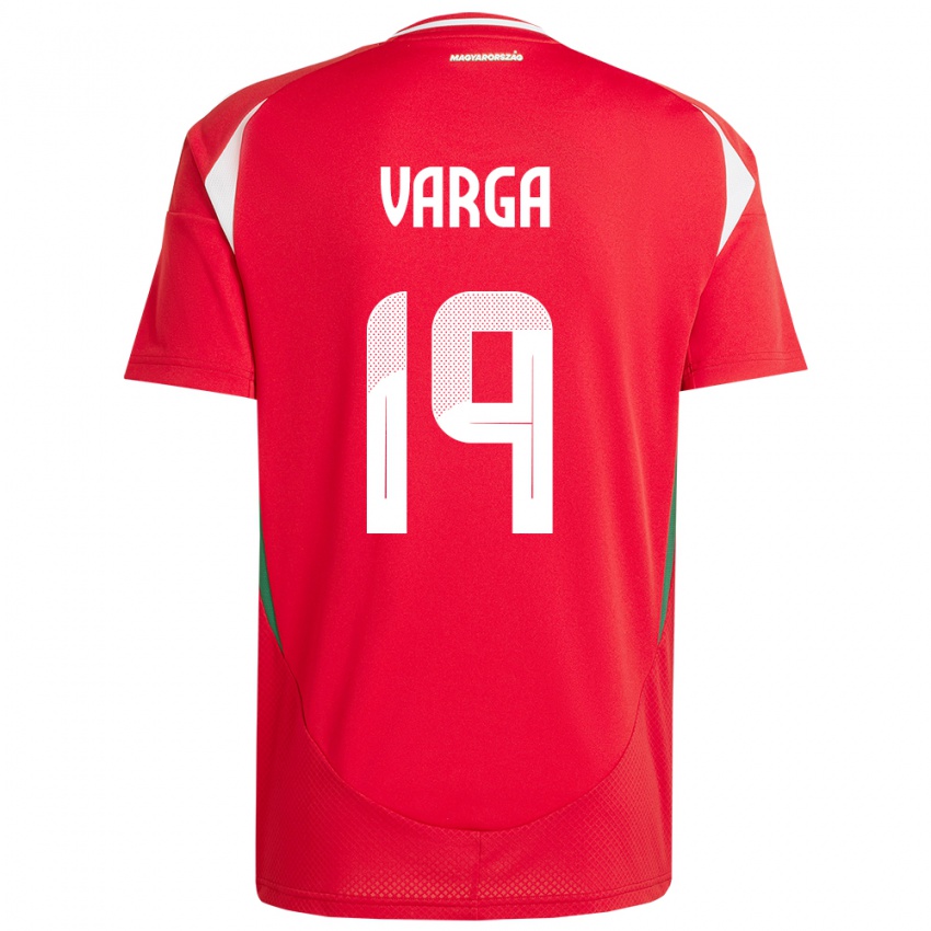 Niño Camiseta Hungría Barnabás Varga #19 Rojo 1ª Equipación 24-26 La Camisa México