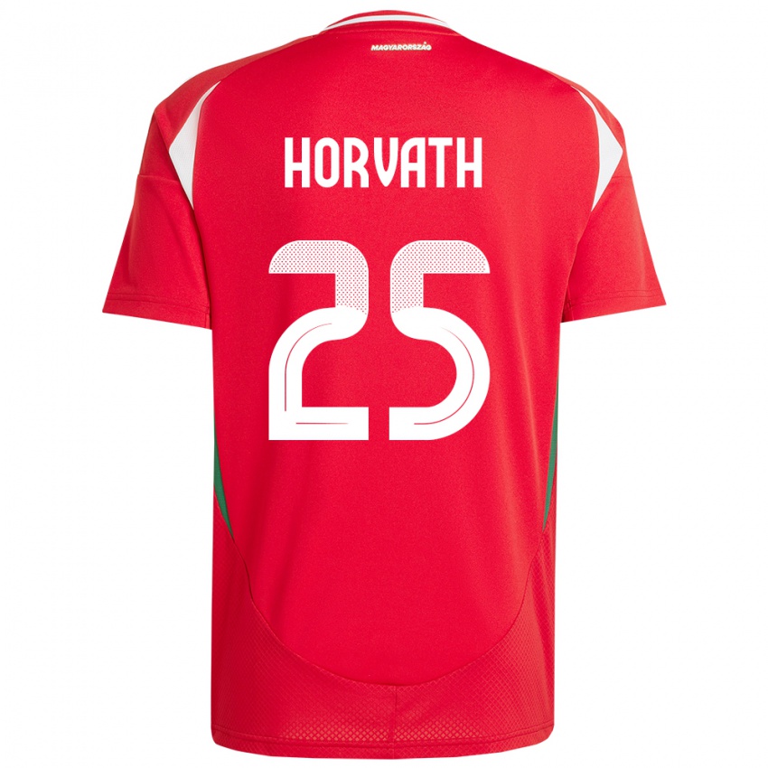 Niño Camiseta Hungría Krisztofer Horváth #25 Rojo 1ª Equipación 24-26 La Camisa México