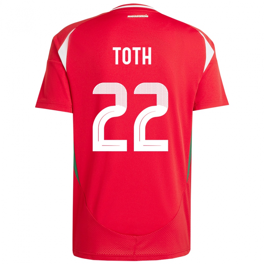 Niño Camiseta Hungría Balázs Tóth #22 Rojo 1ª Equipación 24-26 La Camisa México