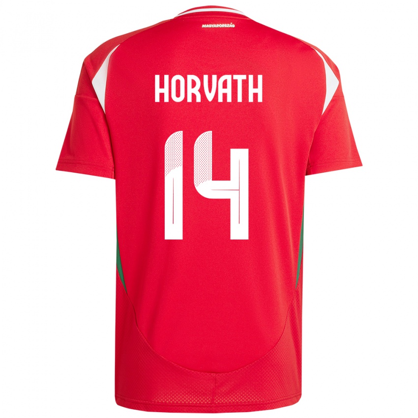 Niño Camiseta Hungría Artúr Horváth #14 Rojo 1ª Equipación 24-26 La Camisa México