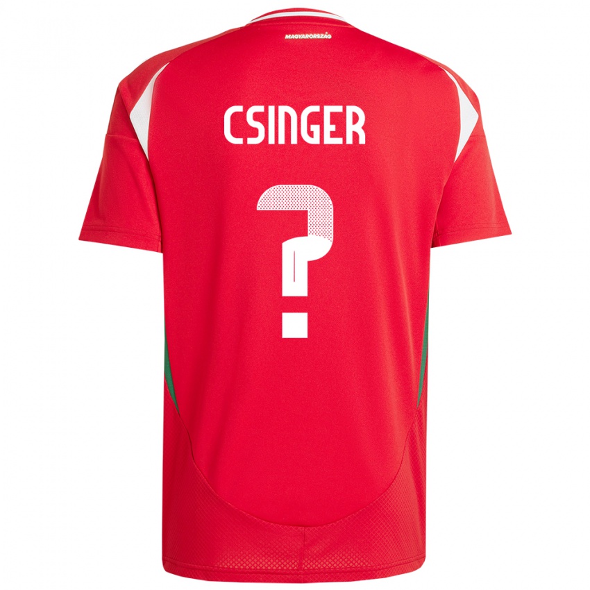 Niño Camiseta Hungría Márk Csinger #0 Rojo 1ª Equipación 24-26 La Camisa México