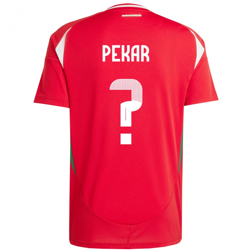 Niño Camiseta Hungría István Pekár #0 Rojo 1ª Equipación 24-26 La Camisa México