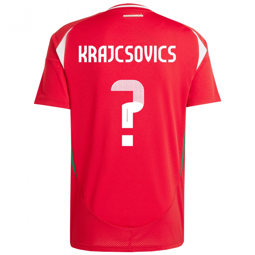 Niño Camiseta Hungría Ábel Krajcsovics #0 Rojo 1ª Equipación 24-26 La Camisa México