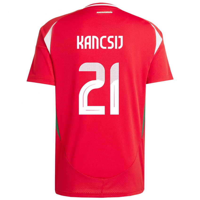 Niño Camiseta Hungría Artúr Kancsij #21 Rojo 1ª Equipación 24-26 La Camisa México