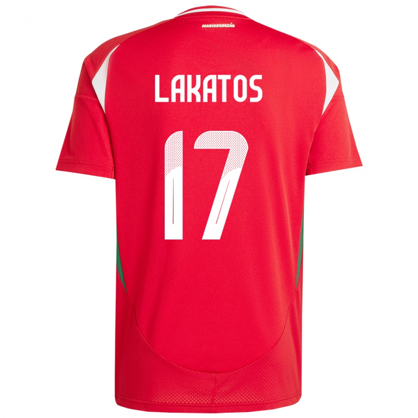 Niño Camiseta Hungría Noel Lakatos #17 Rojo 1ª Equipación 24-26 La Camisa México