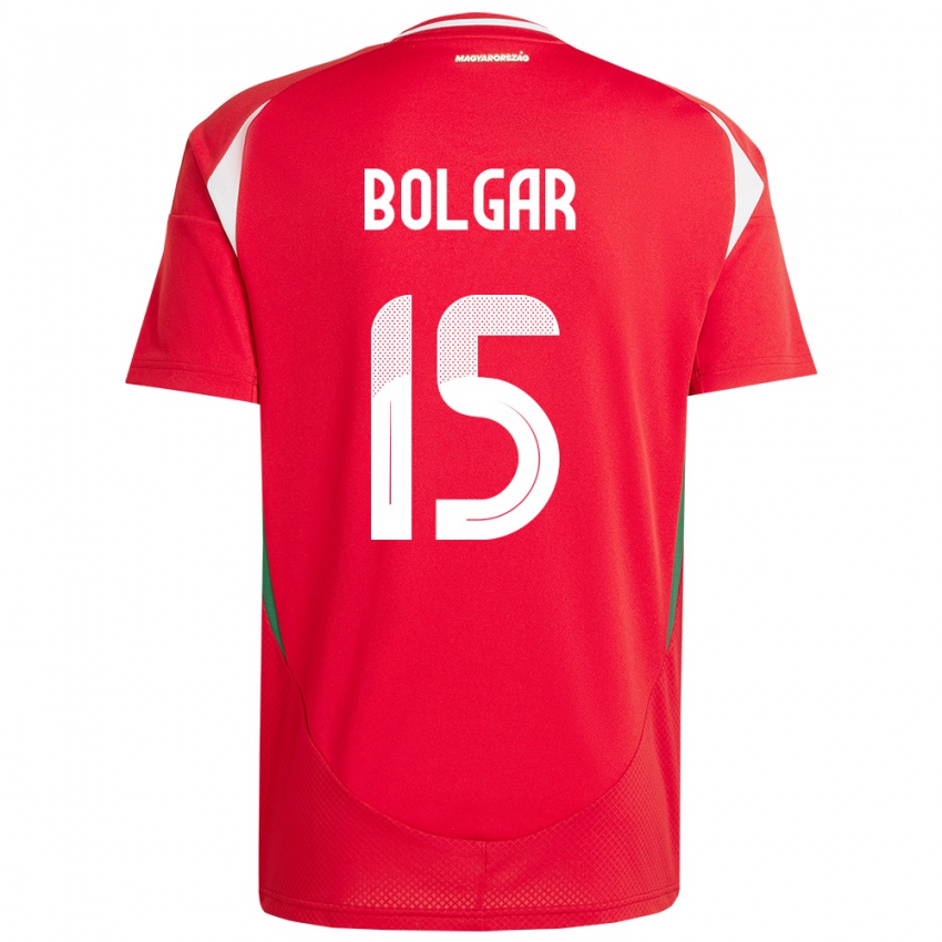 Niño Camiseta Hungría Botond Bolgár #15 Rojo 1ª Equipación 24-26 La Camisa México