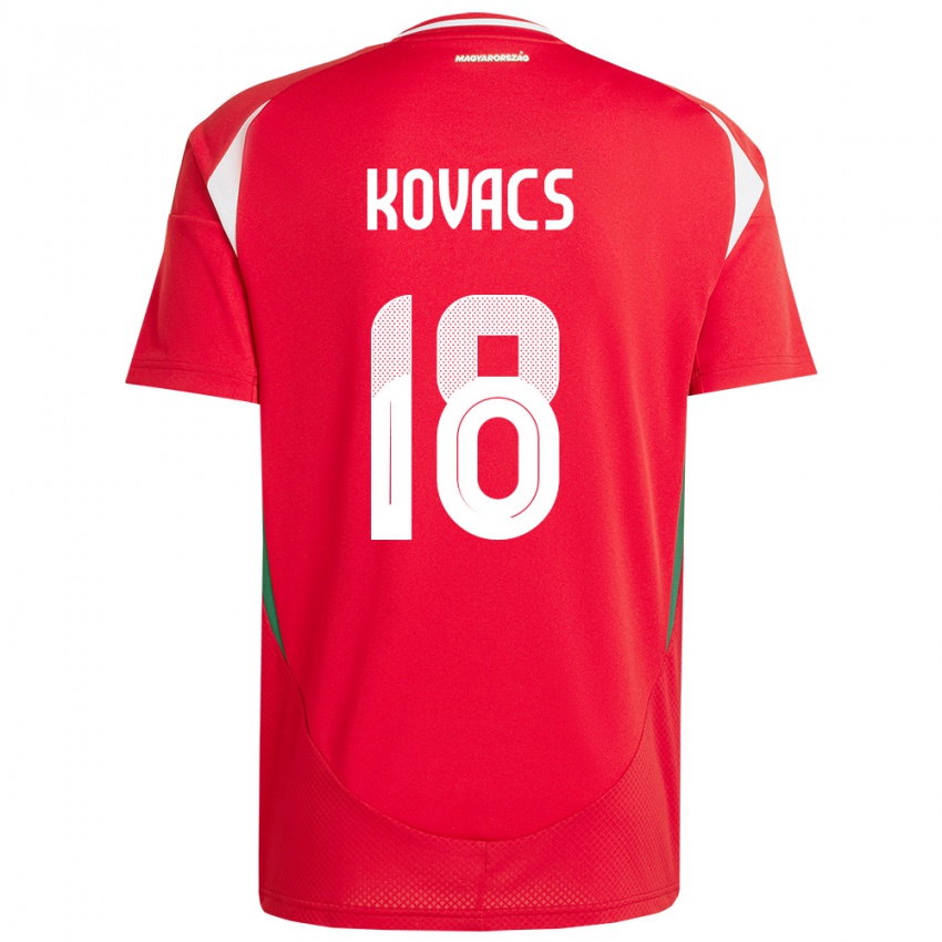 Niño Camiseta Hungría Laura Kovács #18 Rojo 1ª Equipación 24-26 La Camisa México