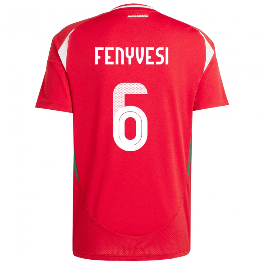 Niño Camiseta Hungría Evelin Fenyvesi #6 Rojo 1ª Equipación 24-26 La Camisa México