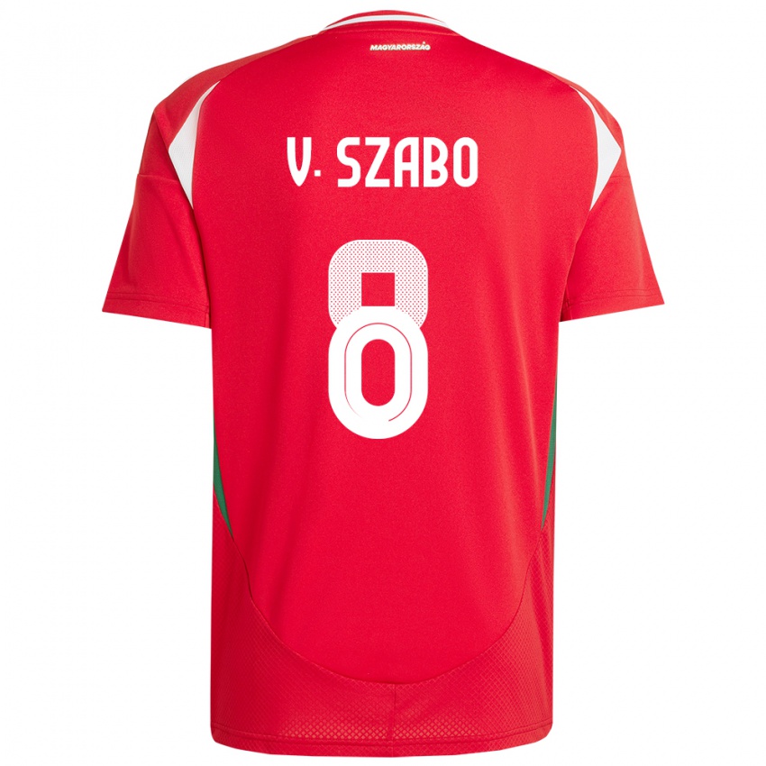 Niño Camiseta Hungría Viktória Szabó #8 Rojo 1ª Equipación 24-26 La Camisa México