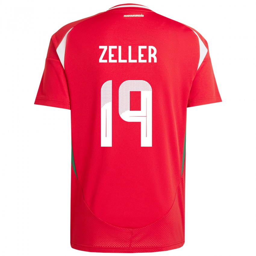 Niño Camiseta Hungría Dóra Zeller #19 Rojo 1ª Equipación 24-26 La Camisa México