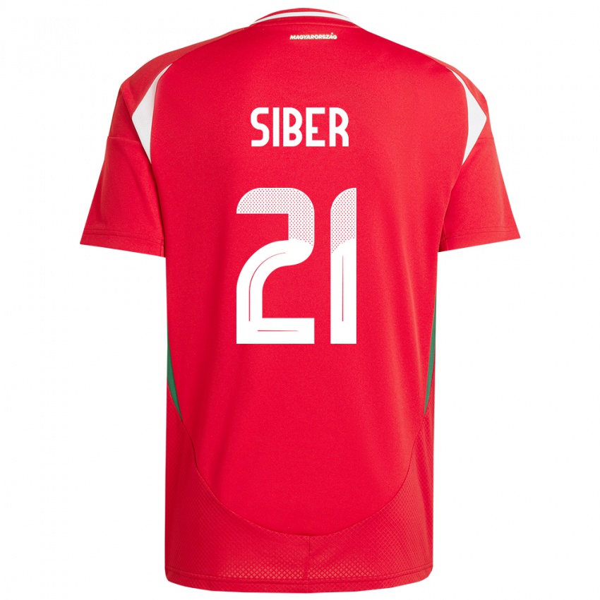 Niño Camiseta Hungría Glória Siber #21 Rojo 1ª Equipación 24-26 La Camisa México