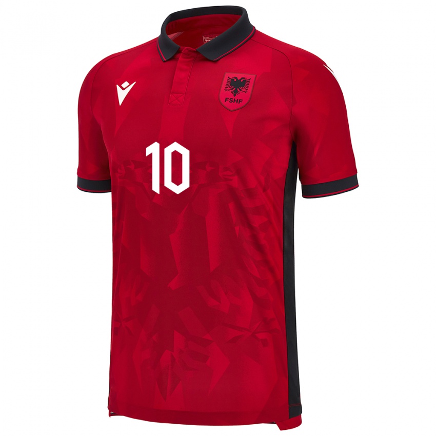 Niño Camiseta Albania Tedi Malaj #10 Rojo 1ª Equipación 24-26 La Camisa México