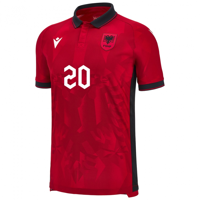 Niño Camiseta Albania Ylber Ramadani #20 Rojo 1ª Equipación 24-26 La Camisa México