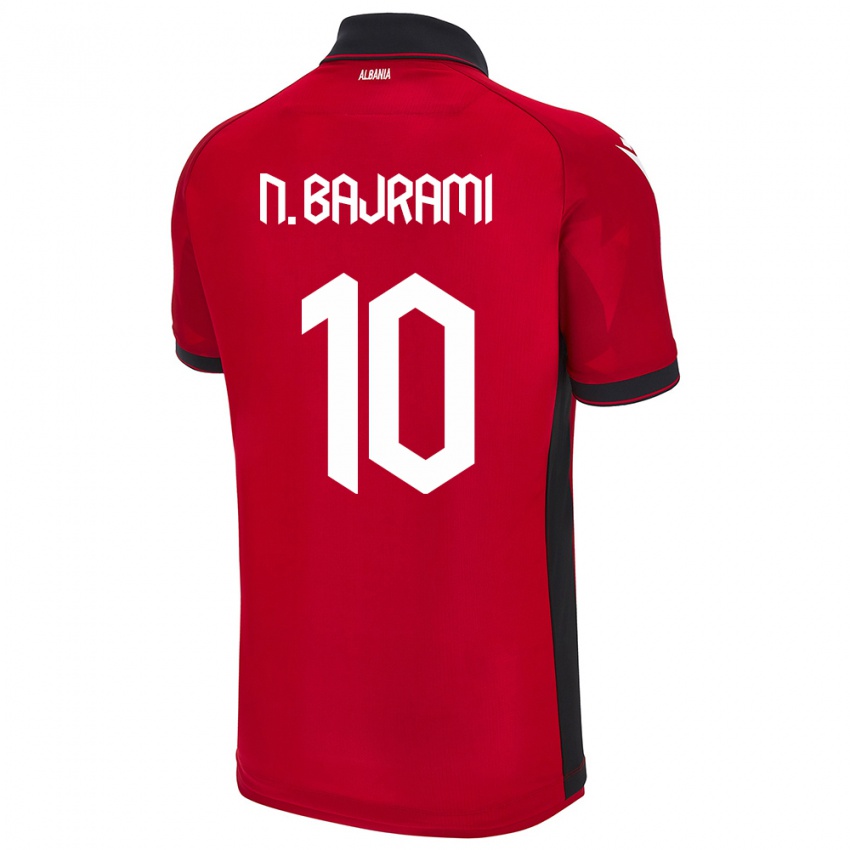 Niño Camiseta Albania Nedim Bajrami #10 Rojo 1ª Equipación 24-26 La Camisa México