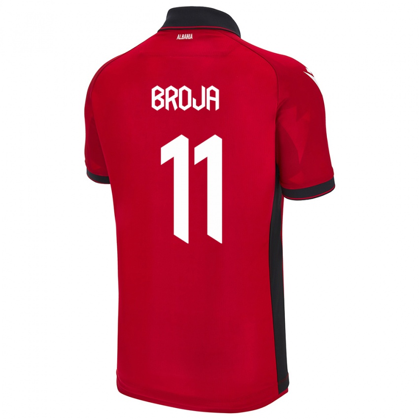 Niño Camiseta Albania Armando Broja #11 Rojo 1ª Equipación 24-26 La Camisa México