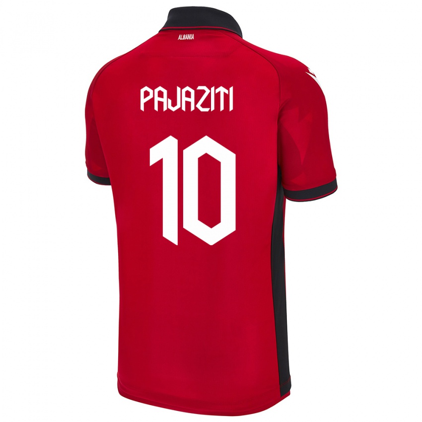 Niño Camiseta Albania Adrion Pajaziti #10 Rojo 1ª Equipación 24-26 La Camisa México