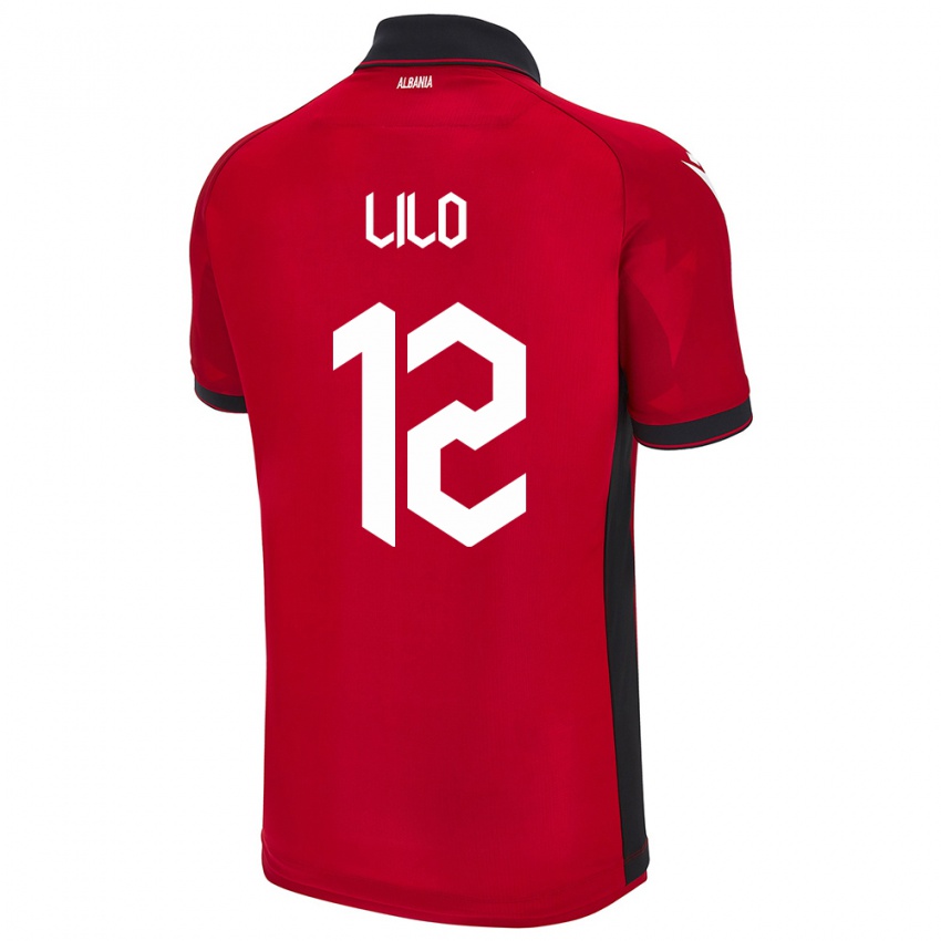 Niño Camiseta Albania Klidman Lilo #12 Rojo 1ª Equipación 24-26 La Camisa México